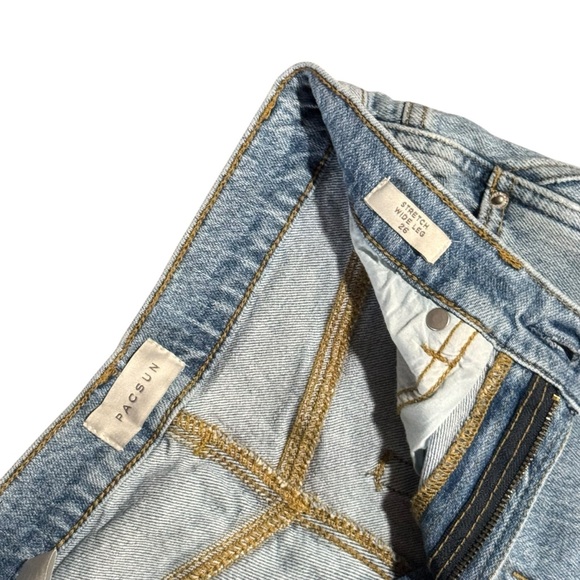 Women's PacSun Sky BlueWide Leg Stretch Flare Jeans Size 26 - Picture 3 of 5